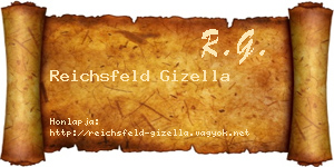 Reichsfeld Gizella névjegykártya